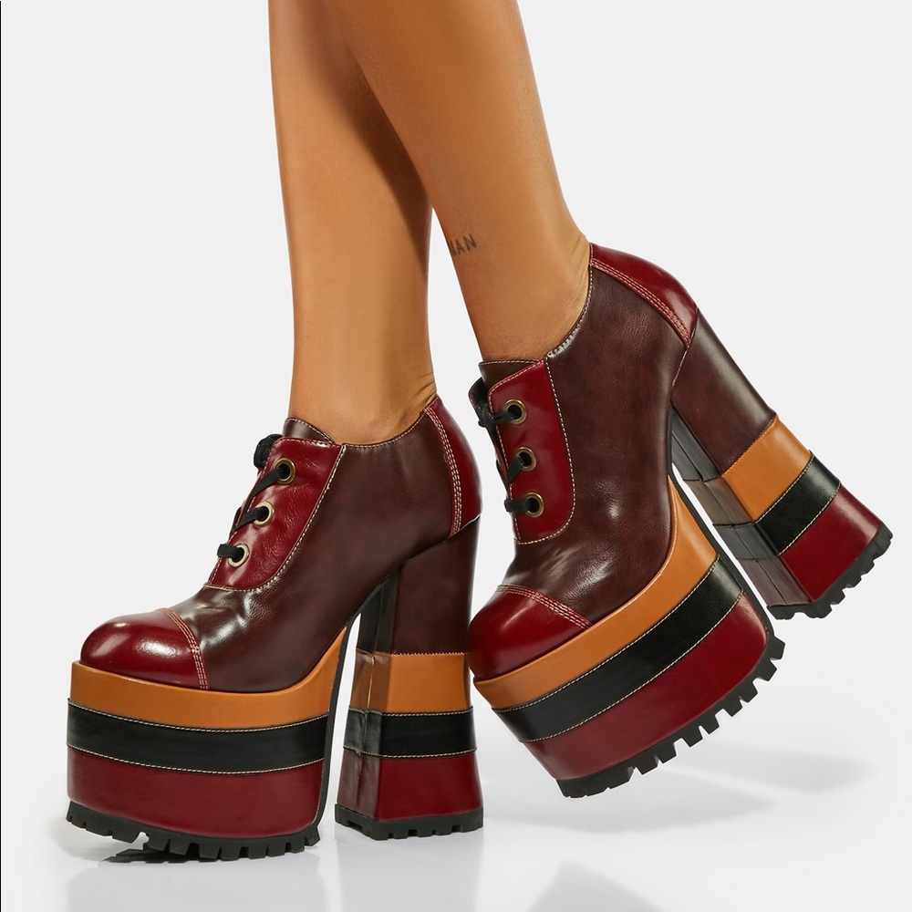 Current Mood multi color platform boots